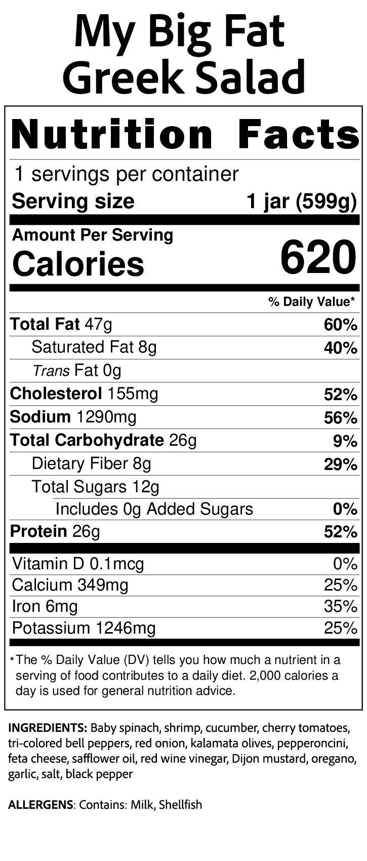 My Big Fat Greek Salad (pre order)